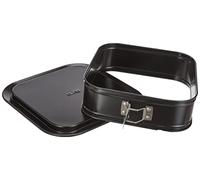 Ibili Springform Set Square with Extra Base 24x24 cm, rolled steel plate, Black, 24 x 24 x 8.3 cm