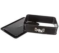Ibili Springform Set Rectangular with Extra Base 28x18 cm, rolled steel plate, Black, 28 x 18 x 5 cm