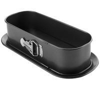 Ibili Springform Set reactangular with Extra Base 30x11 cm, rolled steel plate, Black, 30 x 11 x 8 cm