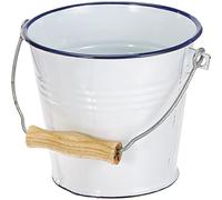 Ibili Utility bucket Blanca 14 cm in white/blue, Wood, 14 x 14 x 20 cm