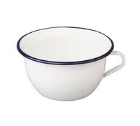 ibili Chamber pot Blanca 2,7 l of Enamelled Steel, White/Blue, Ceramic, 22 x 22 x 11 cm
