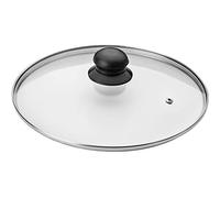 Ibili 970728 Stainless Steel Vented Silver & Black Glass Saucepan Cover Lid 28cm