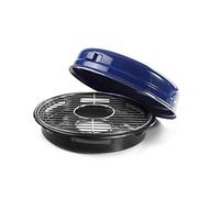 Ibili 980032 Enamelled Steel and Stainless Steel Gas Grill with Handle, Grey, Silver