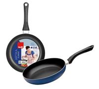 Ibili Artika Frying Pan, Aluminium, Black/Blue, 20 cm