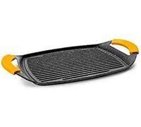 IBILI Basic Stone Waved Griddle, 47 x 29 cm, Cast Aluminium, Stone-Style Non-Stick Coating, Suitable for Induction Hobs