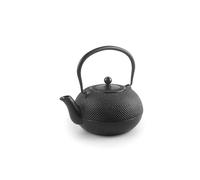 IBILI - Black Cast Iron Teapot, 1 Liter, Enameled Interior, Suitable for Induction