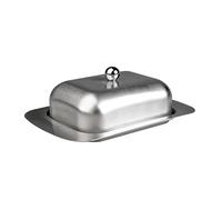 Ibili Butter Dish with lid of Stainless Steel, Silver, 20 x 13 x 8 cm