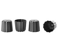 Ibili Canele Mould Set Moka 6 cm 4 Pieces, rolled steel plate, Black, 6 x 6 x 5 cm