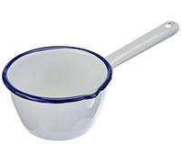 Ibili Blanca Conical Saucepan with Spout 10 cm white/Blue, enamelled steel, 10 x 10 x 6 cm