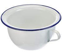 ibili Chamber Pot Blanca 3,5 l of Enamelled Steel, White/Blue, 24 x 24 x 12 cm