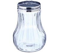 Ibili Cheese Shaker 250 ml of Stainless Steel/Glass, Stainless-Steel, Transparent/Silver, 9 x 9 x 12 cm