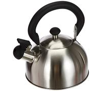 IBILI Classic Whistling Coffee Pot, 1.5 Litres, Stainless Steel, Suitable for Induction Hobs, Silver/Black