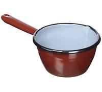 IBILI Conical Saucepan with Spout, Brown, 12 cm, Enamelled Steel, Suitable for Induction Hobs