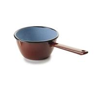 IBILI Conical Saucepan with Spout, Brown, 14 cm, Enamelled Steel, Suitable for Induction Hobs