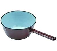 Ibili Saucepan conical 18 cm of enamelled steel in brown, Stainless Steel, 18 x 18 x 5 cm