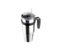 IBILI - Cup with Handle Go 580 ml, Stainless Steel 18/10, Double Wall, Reusable