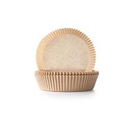 IBILI - Disposable Round Air Fryer Tray - 23 cm - Pack of 50 Units - Waterproof and Absorbent - Made of Food Grade Wood Pulp