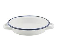 Ibili Egg Dish Blanca 16 cm of Enamelled Steel, White/Blue, 16 x 16 x 5 cm