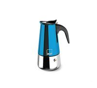 IBILI - Espresso machine Moca Blue, 2 cups, 100 ml, Stainless steel, Suitable for induction