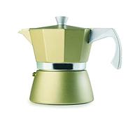 IBILI Evva Golden Express Moka Pot, 12 Cups, 600 ml, Cast Aluminium, Safe for Induction Hob