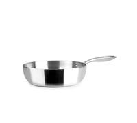 IBILI - Honda Tricapa Triply Natural 24 cm Frying Pan, Stainless Steel, Suitable for Induction, Non-Stick