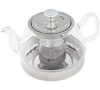 IBILI Induction Glass Teapot with Filter, Borosilicate, 0.8 Litres, Induction Safe, Transparent/Silver