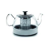IBILI Induction Glass Teapot with Filter, Borosilicate, 1.2 Litres, Induction Safe, Transparent/Silver