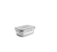 IBILI - Keepklin 400 ml Rectangular Container, Stainless Steel, Microwave-Safe, Airtight Lid