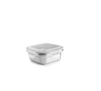 IBILI - Keepklin 500 ml square container, stainless steel, microwave-safe, airtight lid