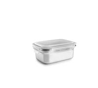 IBILI - Keepklin 800 ml Rectangular Food Container, Stainless Steel, Microwave, Airtight Lid