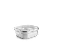 IBILI - Keepklin 800 ml Square Food Container, Stainless Steel, Microwave-Safe, Airtight Lid