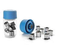 Ibili Linzer Cookie Set Clasic with 8 Cutters, Silver/Transparent/Blue, 13 x 6 x 6 cm