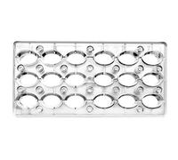Ibili Magnetic Chocolate Mould Oval 27x14x2,5 cm, polycarbonate, Silver, 27 x 14 x 2.5 cm