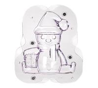 Ibili Magnetic Gingerbread/Chocolate Mould Snowman, Transparent/Purple, 20 x 17.3 x 20 cm