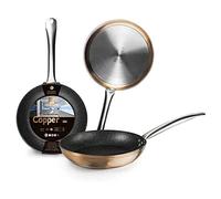 IBILI Natura Copper Frying Pan, 22 cm, Aluminium, Stone-Style Non-Stick Coating, Suitable for Induction Hobs