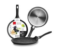 IBILI Natura Crepe Pan, 25 cm, Aluminium, Stone-Style Non-Stick Coating, Suitable for Induction Hobs
