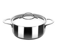 IBILI Noah Casserole with Lid, 26 cm, 18/10 Stainless Steel, Suitable for Induction Hobs