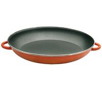 IBILI 917134 Paella pan with Metallic Handles 34 cm of Enamelled Steel, Stainless, Orange/Black, 34 x 34 x 5.4 cm