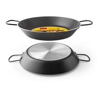 Ibili Paella Pan Nero 50 Cm, Aluminium, Black/Silver