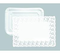 Ibili Plates and Doilies Set, paper, White, 34 x 26/30 x 39 cm