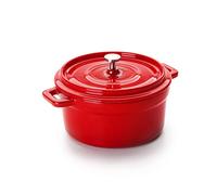 Ibili Round Mini Casserole, enamelled cast iron, Red, 13 x 8 cm, Roja 0,5 Litros