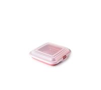 IBILI Sandwhich 14.5 x 14.5 x 3.6 cm BPA Free Plastic Reusable Cheese Food Container, Red