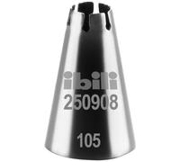 Ibili Shell/Rope Piping Nozzle, Stainless Steel, Silver, 6 x 3 x 3 cm