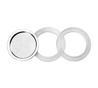 IBILI Silicone Gasket and Essential Filter Moka Pot, 4 Cups, Set of 2 Gaskets, 1 Filter