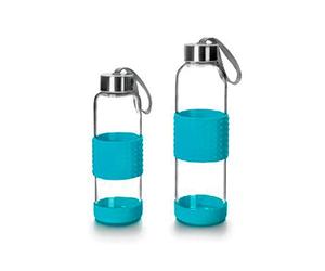 IBILI Sky Glass Bottle, Blue, 500 ml, Borosilicate, Reusable, Shock-protector