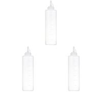 IBILI Squeeze Bottle 700 ml of Plastic, White (Pack of 3)