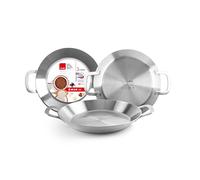 IBILI - 652130 - Stainless Steel And Aluminium 3-Ply Paella Pan, 30 Cm
