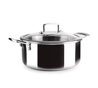 IBILI - Triply Natural Tricapa Saucepan 20 cm, Stainless Steel, Suitable for Induction, Non-Stick
