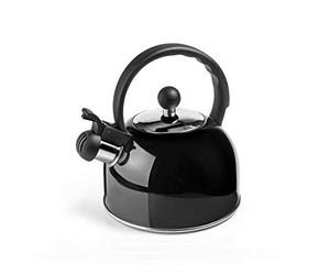 IBILI Whistling Coffee Pot, Black, 2.5 litres, Stainless Steel, Induction Safe
