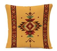 IBILIU Aztec Geometric Throw Pillow Covers 18X18,Native American Indian Style Southwest Ethnic Cotton Linen Cushion Cases Decorative Pillow Cases for Couch Sofa Bedroom